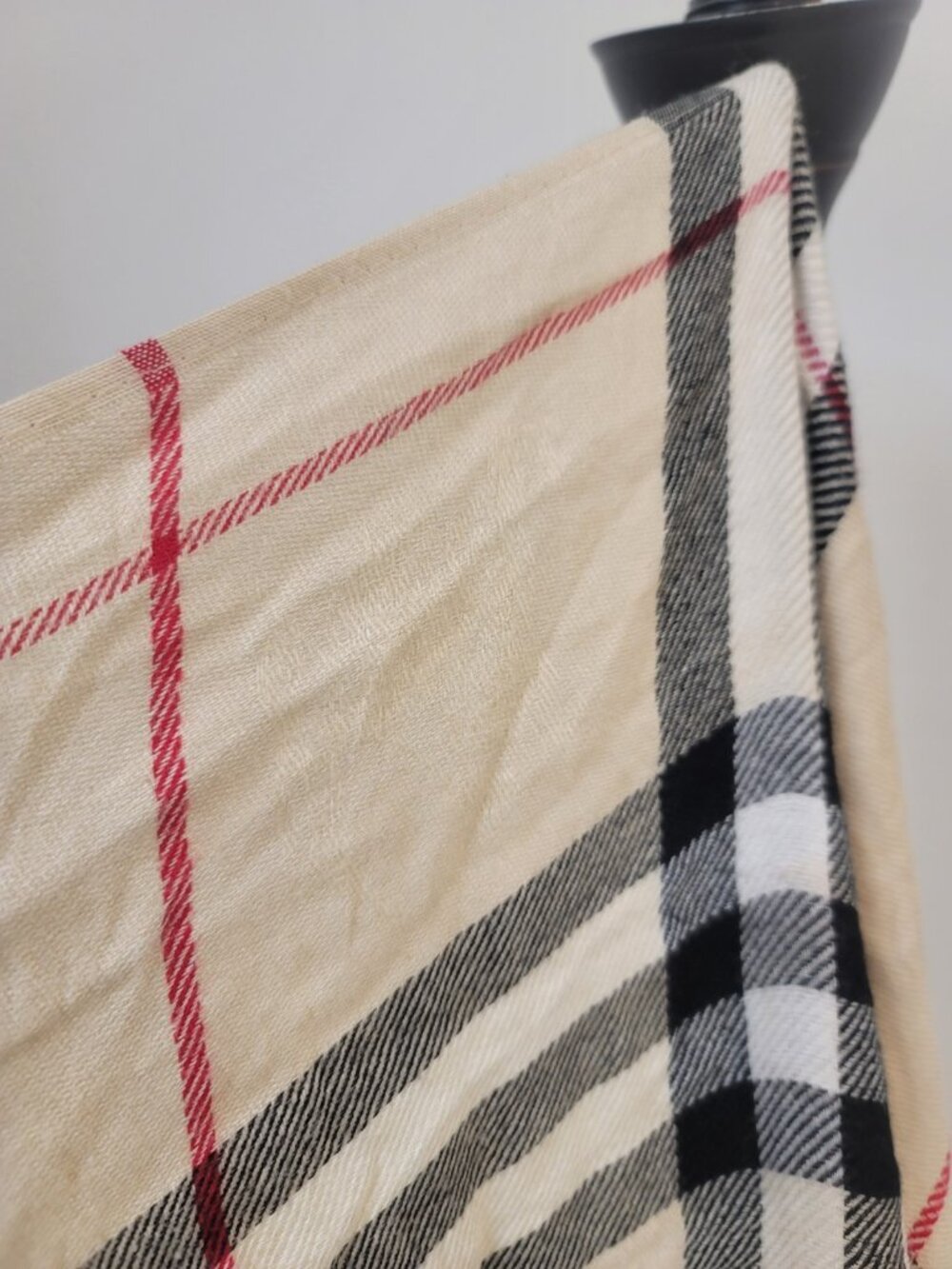 Burberry Cashmere Nova Check Scarf Stole Shawl made in Scotland unisex Brown - Picture 4 of 6